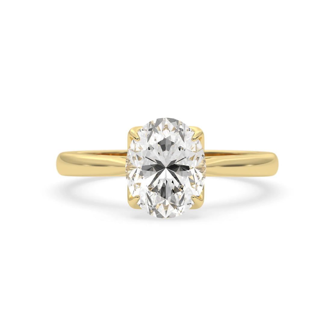 OctaPearl 2.5 ct Oval Cut Lab Grown Diamond Solitaire Engagement Ring