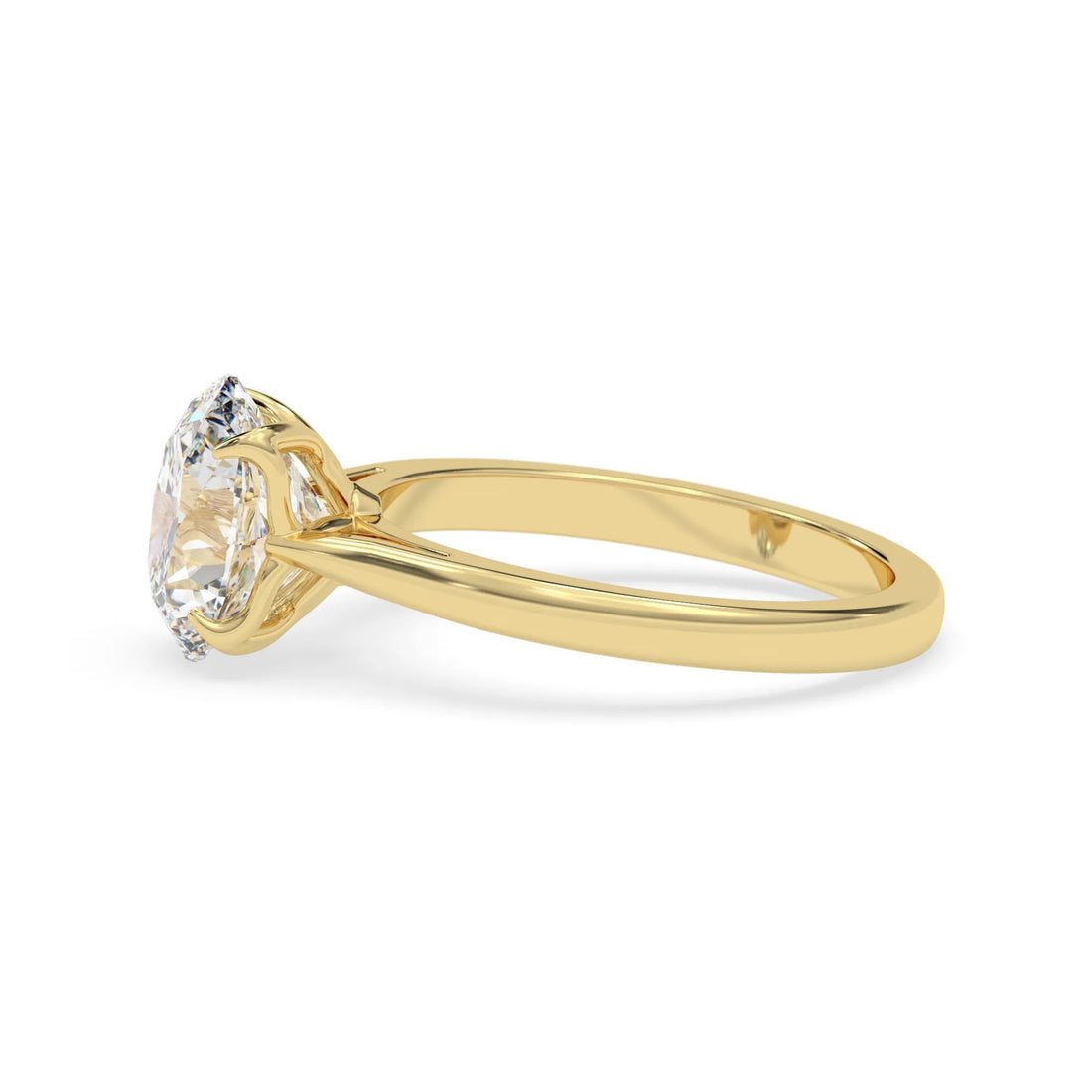 OctaPearl 2.5 ct Oval Cut Lab Grown Diamond Solitaire Engagement Ring
