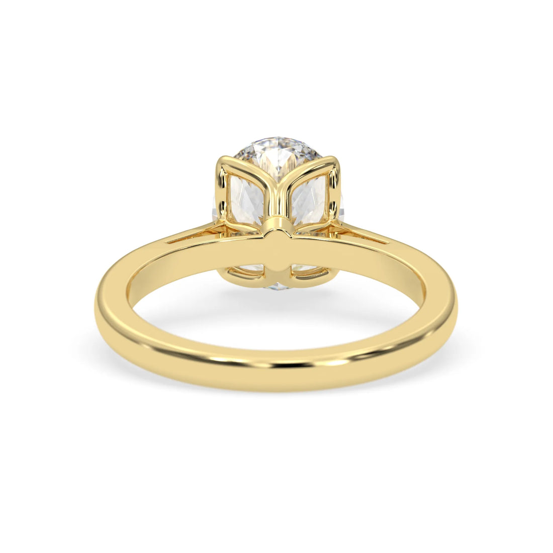 OctaPearl 2.5 ct Oval Cut Lab Grown Diamond Solitaire Engagement Ring