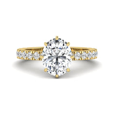 OctaPearl 2.5 ct Oval Hidden Halo Pavé Lab Grown Diamond Engagement Ring