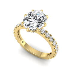 OctaPearl 2.5 ct Oval Hidden Halo Pavé Lab Grown Diamond Engagement Ring - alternate view