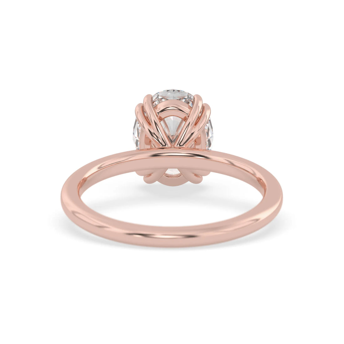 OctaPearl 2 ct Oval Cut Lab Grown Diamond Solitaire Engagement Ring