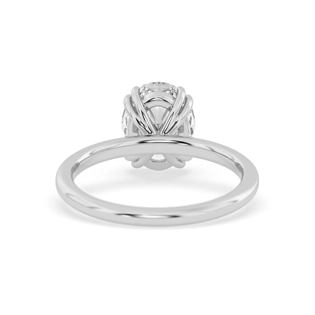 OctaPearl 2 ct Oval Cut Lab Grown Diamond Solitaire Engagement Ring