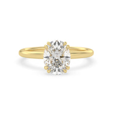 OctaPearl 2 ct Oval Cut Lab Grown Diamond Solitaire Engagement Ring