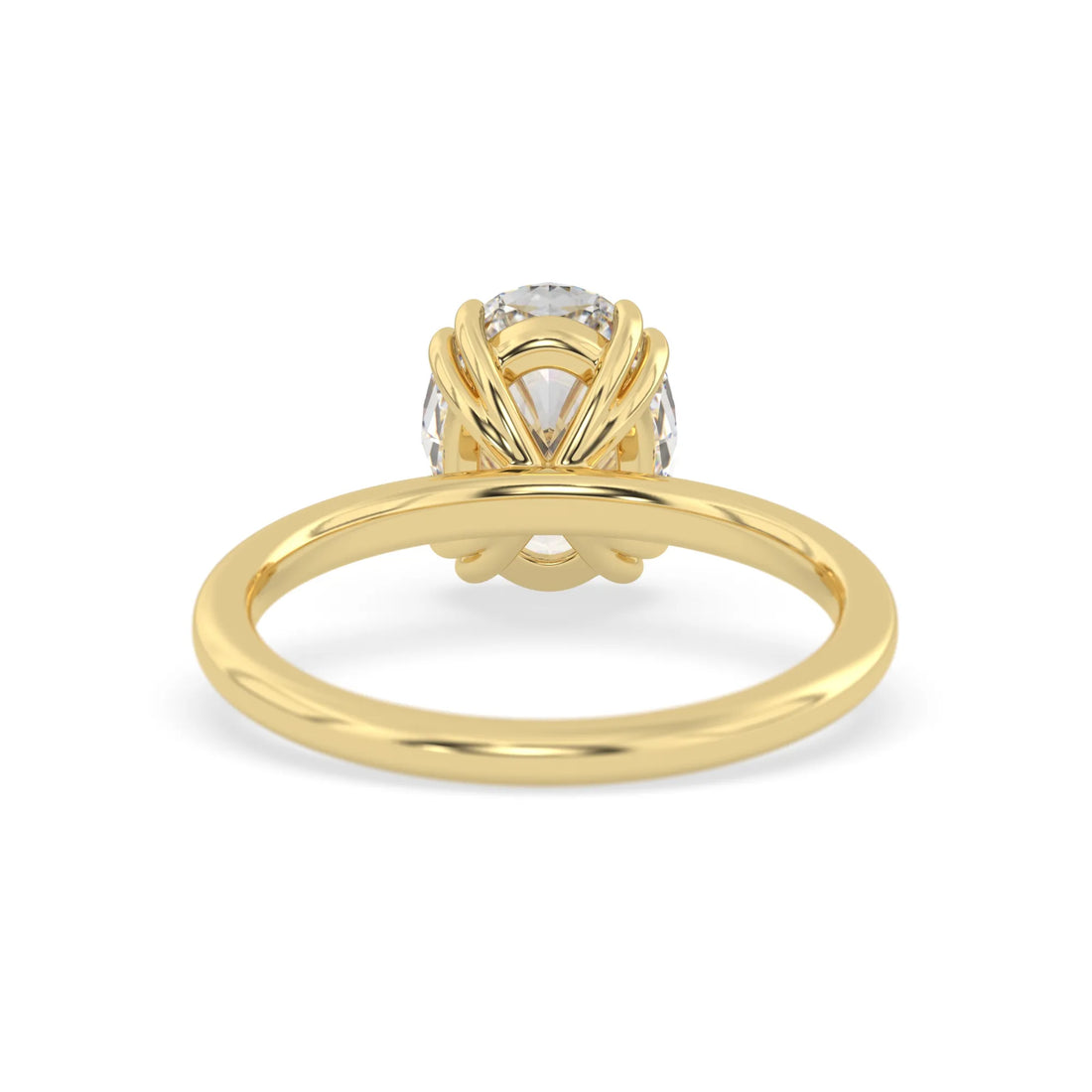 OctaPearl 2 ct Oval Cut Lab Grown Diamond Solitaire Engagement Ring
