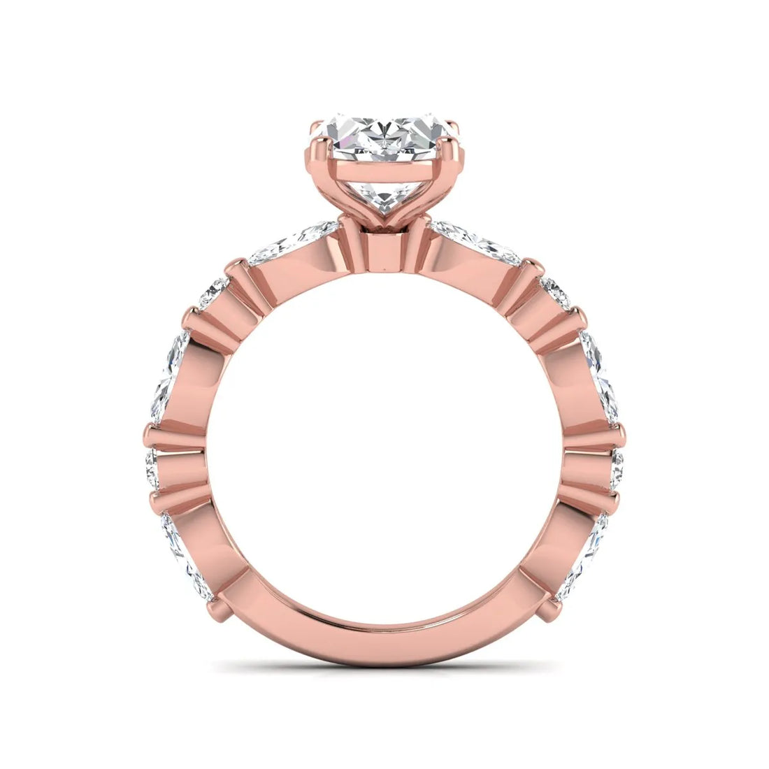 OctaPearl 2.5 ct Oval Prong Set Lab Grown Diamond Engagement Ring