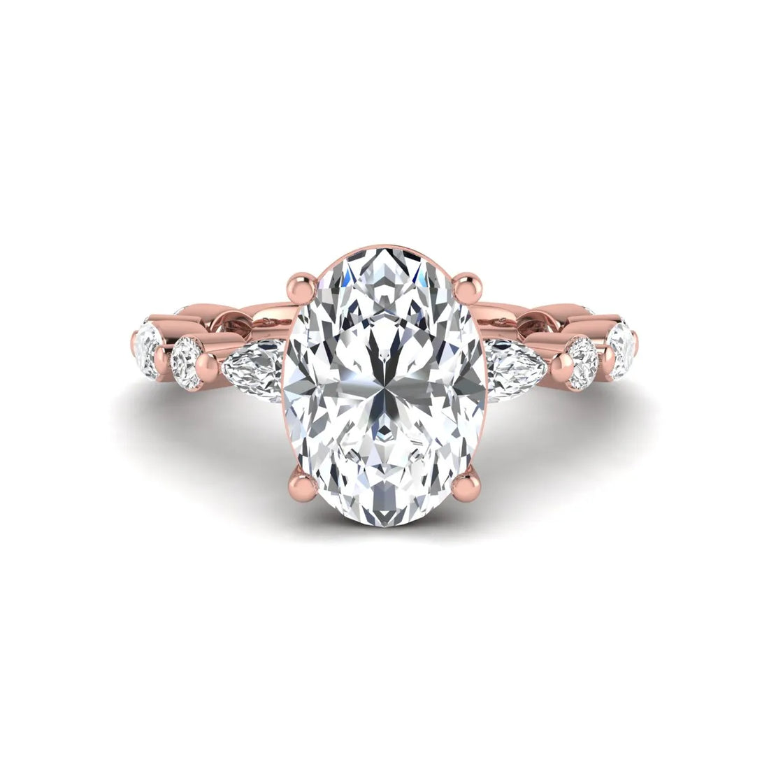 OctaPearl 2.5 ct Oval Prong Set Lab Grown Diamond Engagement Ring