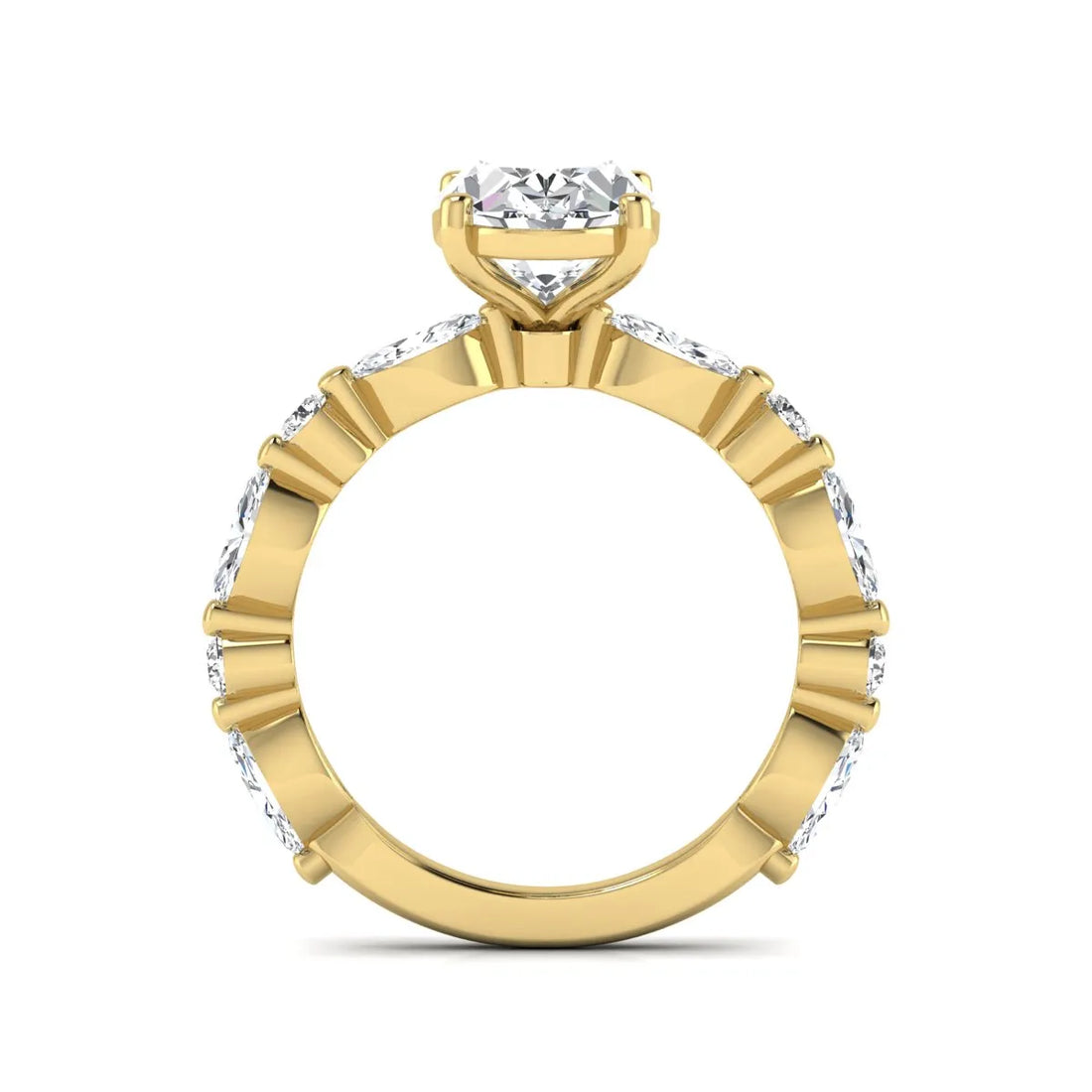OctaPearl 2.5 ct Oval Prong Set Lab Grown Diamond Engagement Ring
