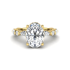 OctaPearl 2.5 ct Oval Prong Set Lab Grown Diamond Engagement Ring