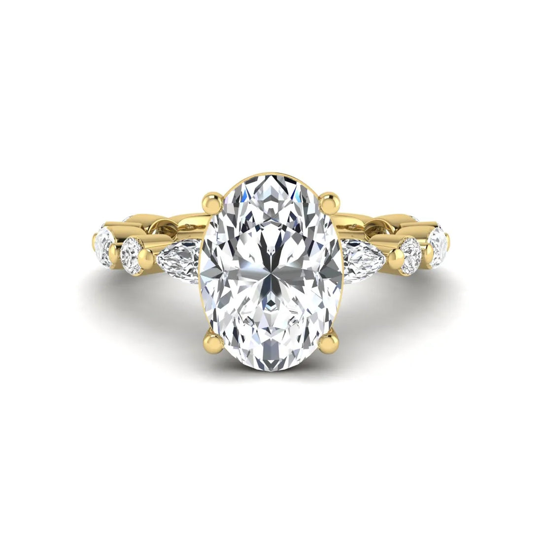 OctaPearl 2.5 ct Oval Prong Set Lab Grown Diamond Engagement Ring