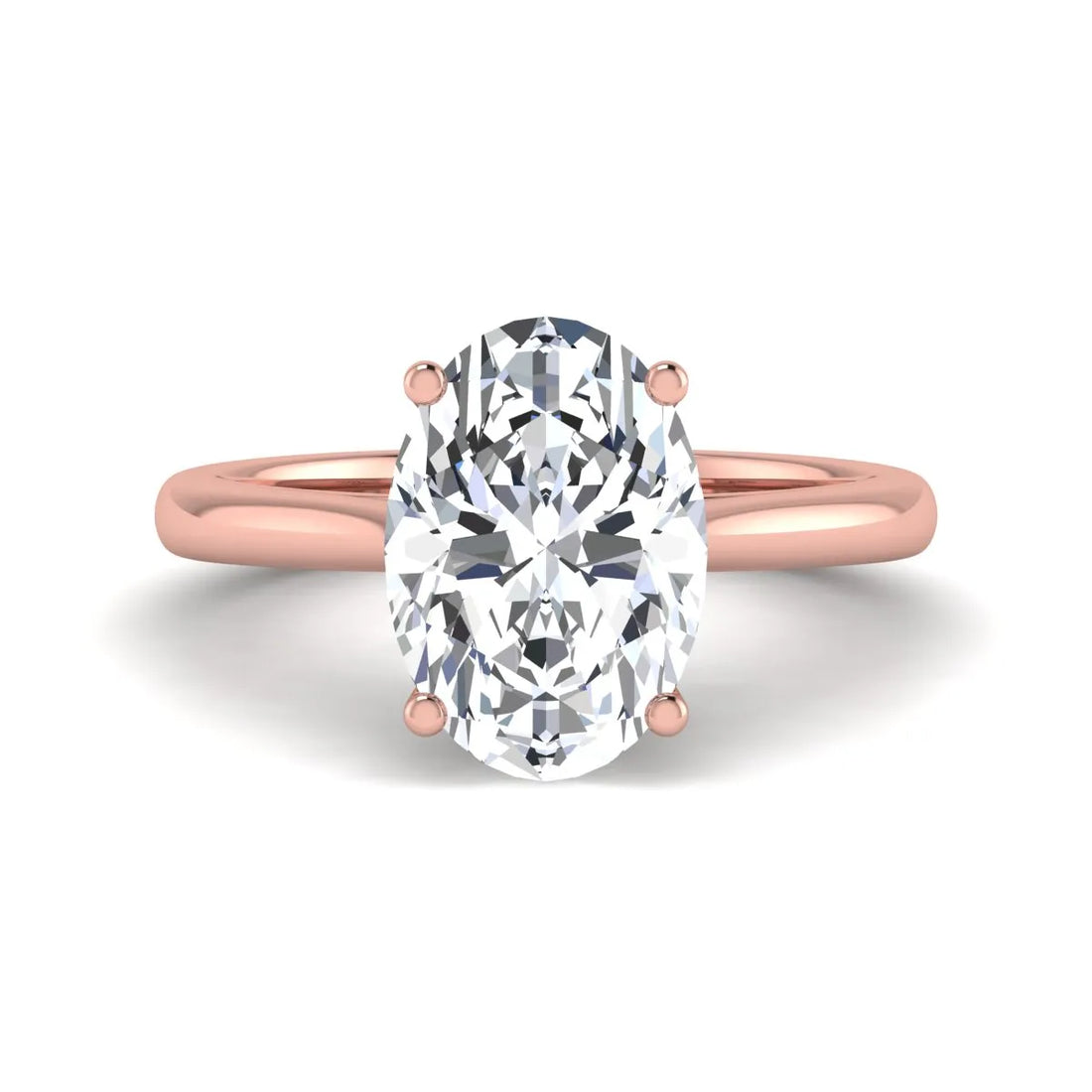 OctaPearl 4.5 ct Oval Prong Set Lab Grown Diamond Solitaire Engagement Ring