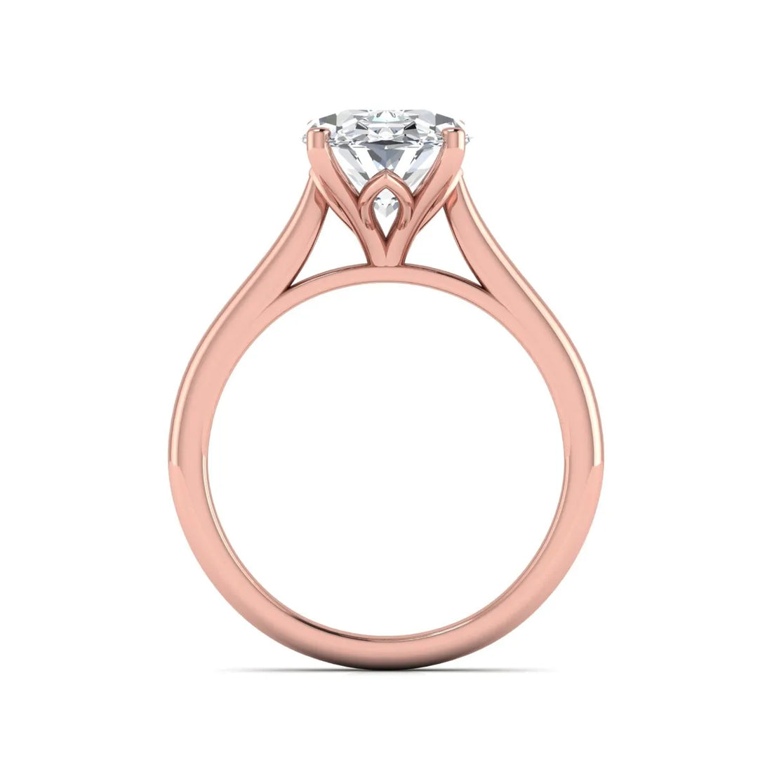 OctaPearl 4.5 ct Oval Prong Set Lab Grown Diamond Solitaire Engagement Ring