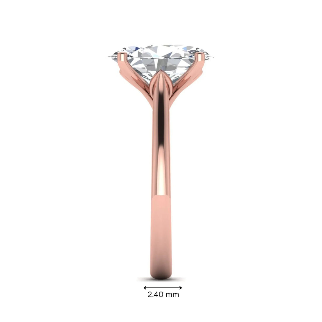OctaPearl 4.5 ct Oval Prong Set Lab Grown Diamond Solitaire Engagement Ring