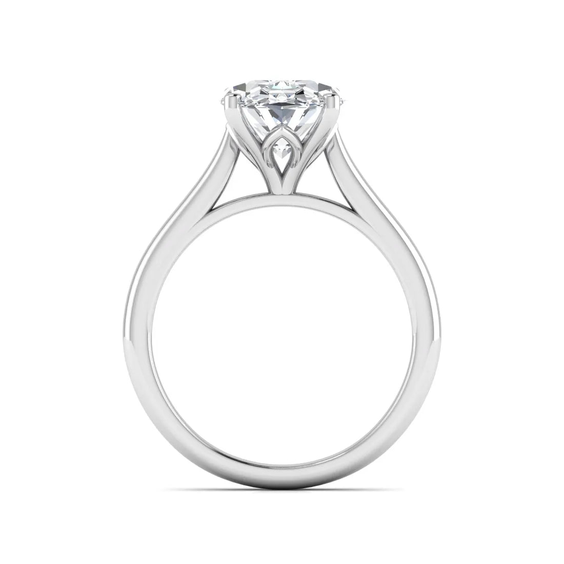 OctaPearl 4.5 ct Oval Prong Set Lab Grown Diamond Solitaire Engagement Ring