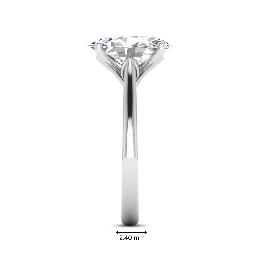 OctaPearl 4.5 ct Oval Prong Set Lab Grown Diamond Solitaire Engagement Ring