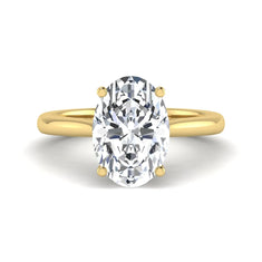 OctaPearl 4.5 ct Oval Prong Set Lab Grown Diamond Solitaire Engagement Ring