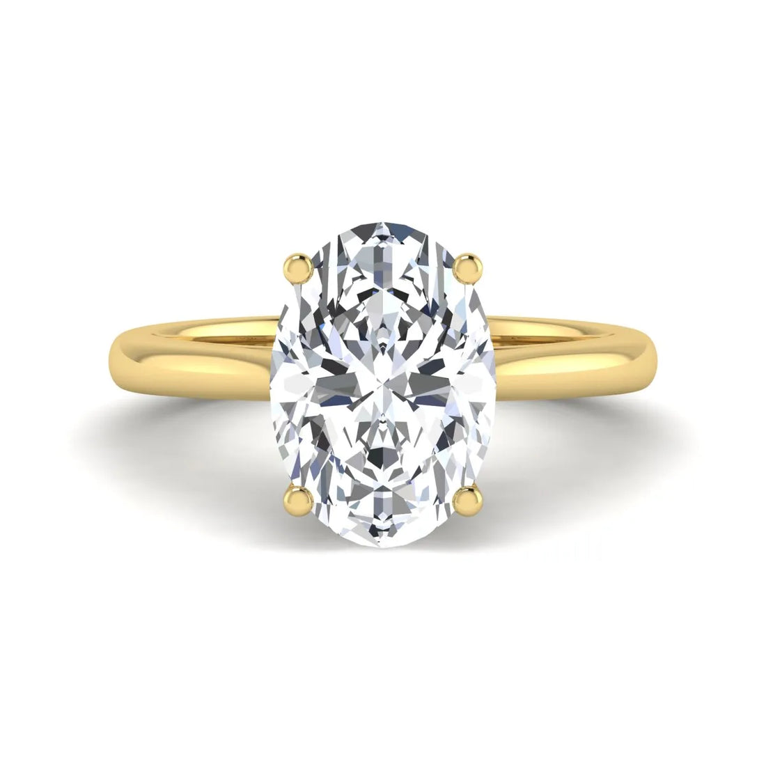 OctaPearl 4.5 ct Oval Prong Set Lab Grown Diamond Solitaire Engagement Ring