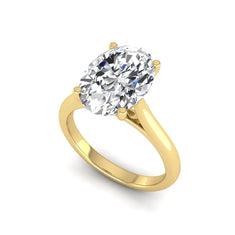 OctaPearl 4.5 ct Oval Prong Set Lab Grown Diamond Solitaire Engagement Ring - alternate view