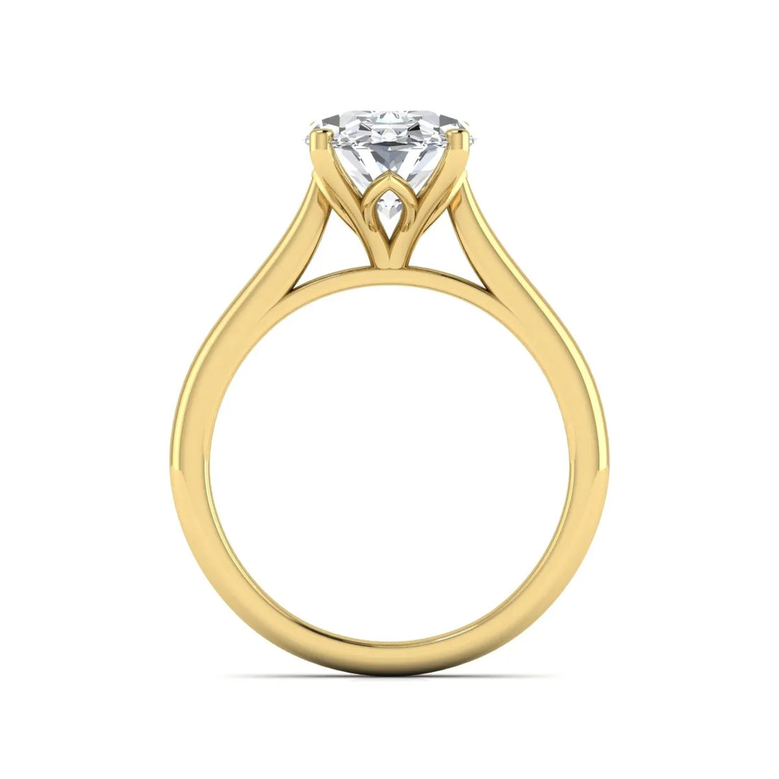 OctaPearl 4.5 ct Oval Prong Set Lab Grown Diamond Solitaire Engagement Ring
