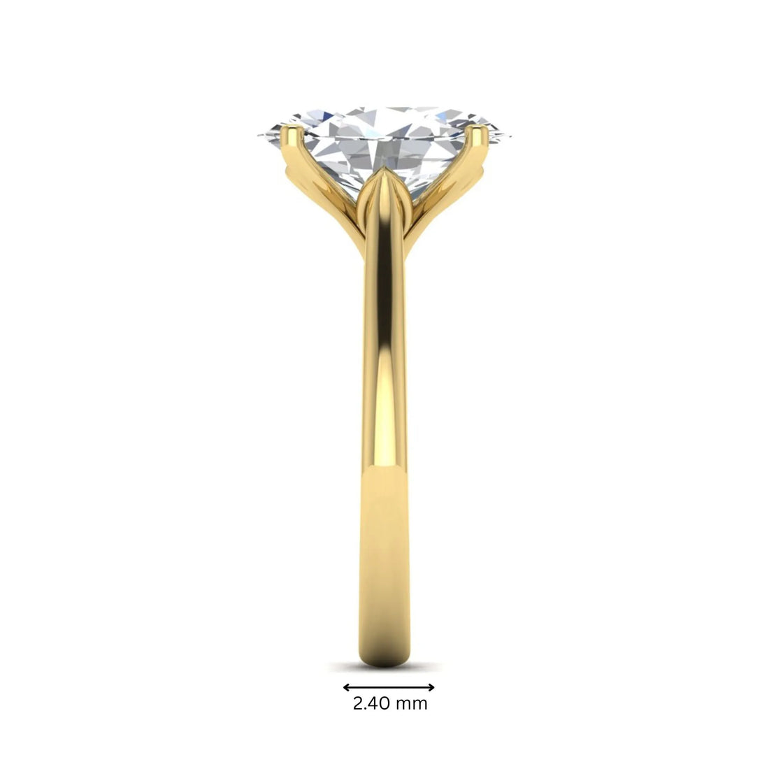 OctaPearl 4.5 ct Oval Prong Set Lab Grown Diamond Solitaire Engagement Ring