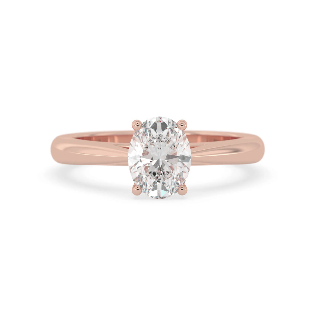 OctaPearl 1.5 ct Oval Lab Grown Diamond Solitaire Engagement Ring