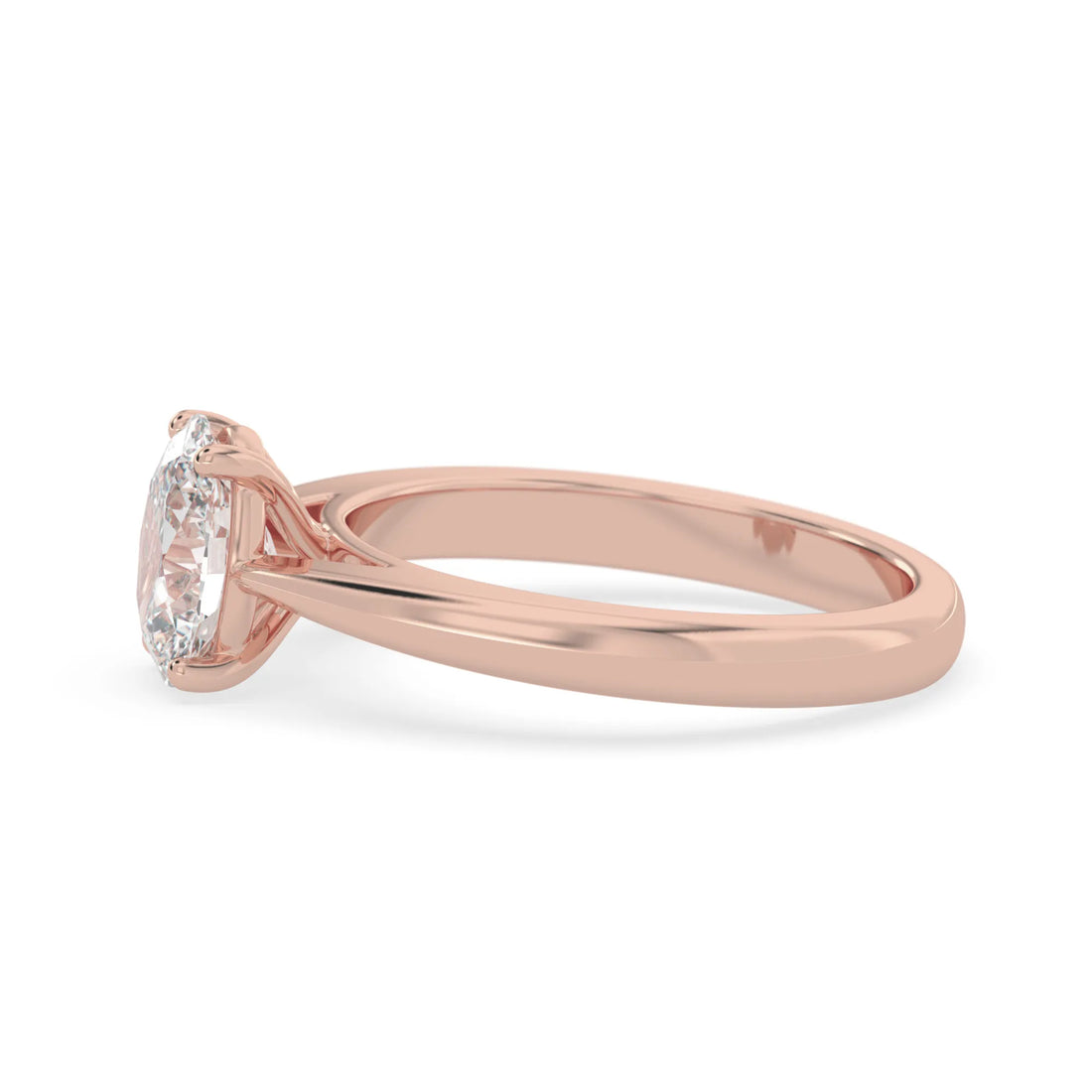 OctaPearl 1.5 ct Oval Lab Grown Diamond Solitaire Engagement Ring