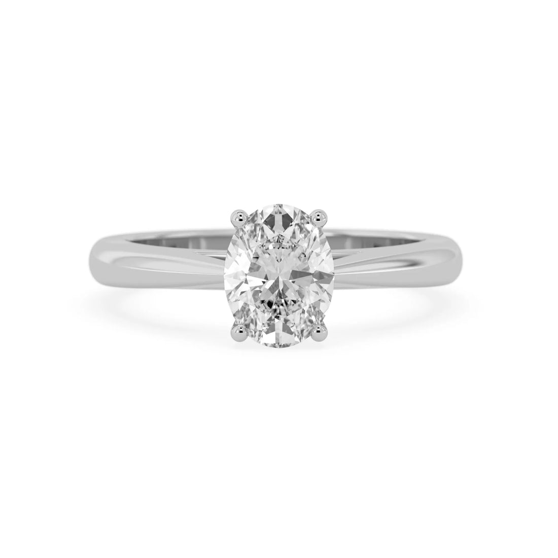 OctaPearl 1.5 ct Oval Lab Grown Diamond Solitaire Engagement Ring