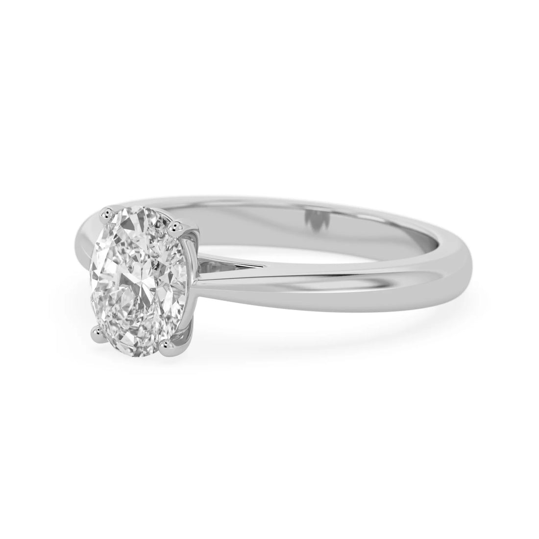 OctaPearl 1.5 ct Oval Lab Grown Diamond Solitaire Engagement Ring