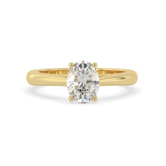 OctaPearl 1.5 ct Oval Lab Grown Diamond Solitaire Engagement Ring