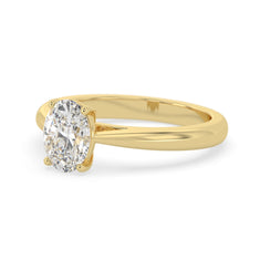 OctaPearl 1.5 ct Oval Lab Grown Diamond Solitaire Engagement Ring - alternate view