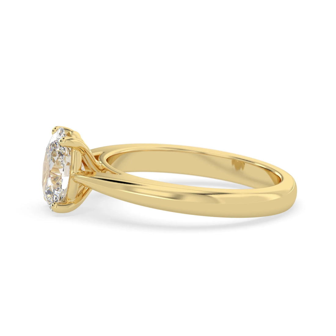 OctaPearl 1.5 ct Oval Lab Grown Diamond Solitaire Engagement Ring
