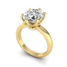 OctaPearl 2.5 ct Oval Six Prong Lab Grown Diamond Solitaire Engagement Ring - alternate view
