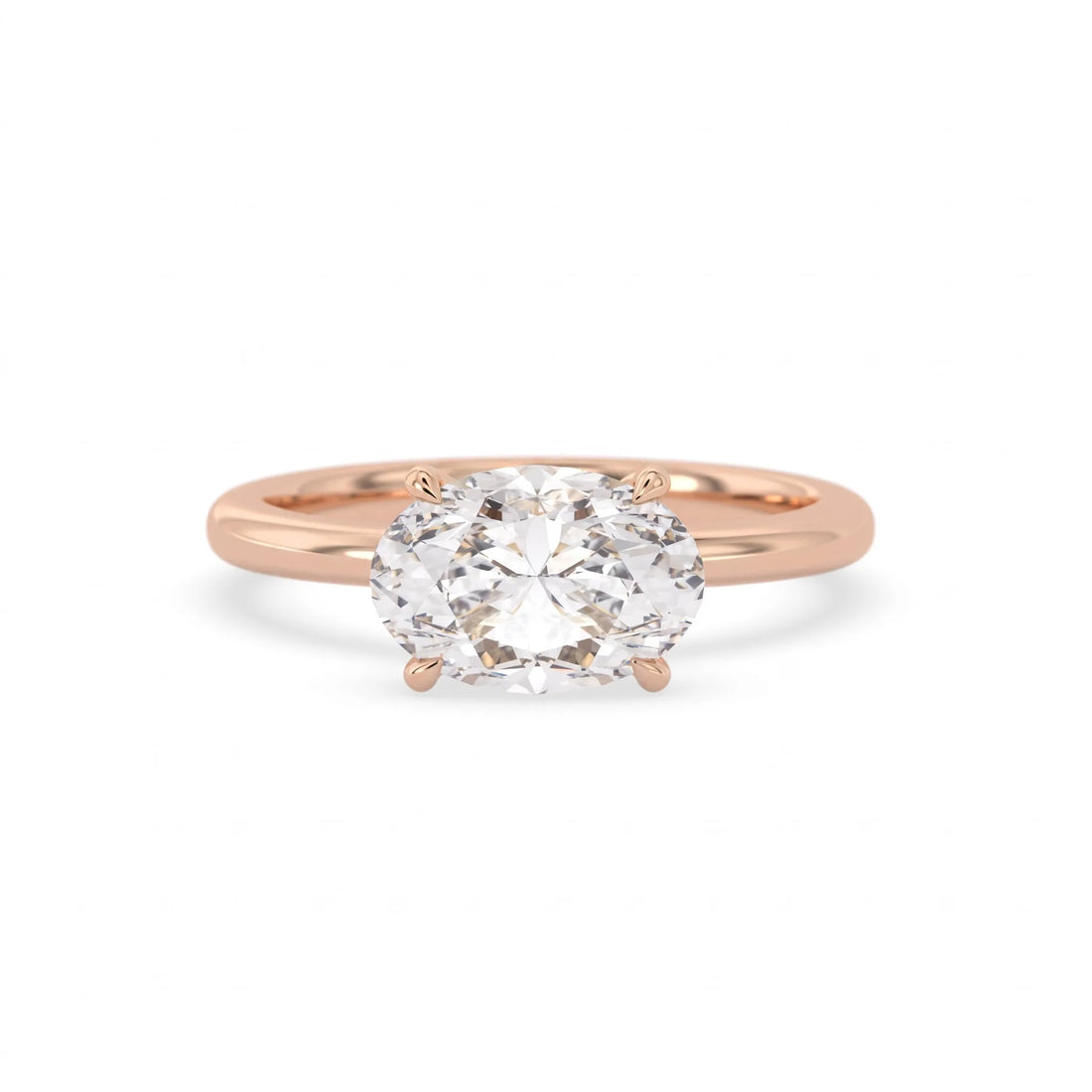 OctaPearl 1.5 ct Oval Solitaire Lab Grown Diamond Engagement Ring