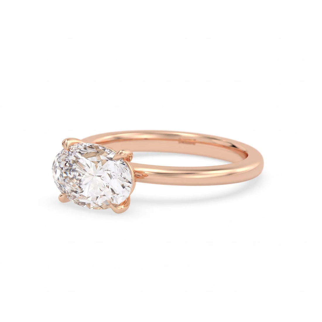 OctaPearl 1.5 ct Oval Solitaire Lab Grown Diamond Engagement Ring