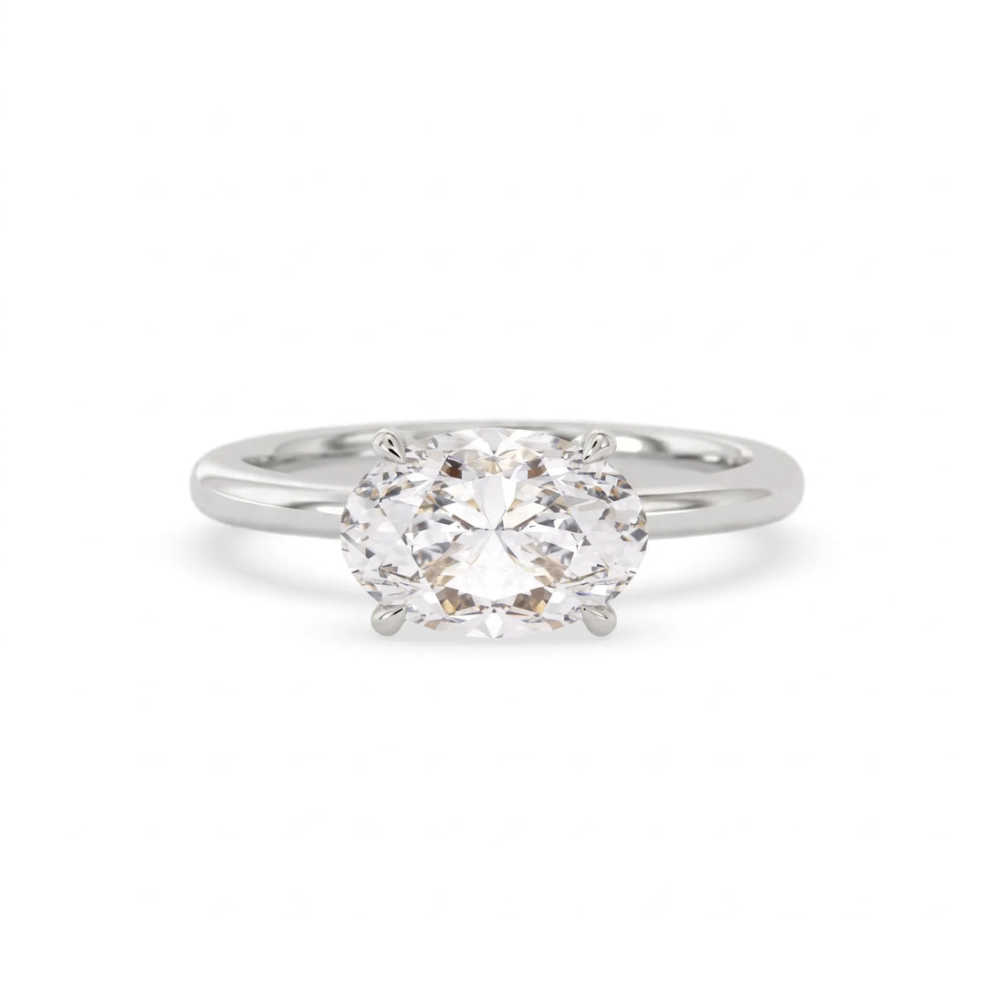 OctaPearl 1.5 ct Oval Solitaire Lab Grown Diamond Engagement Ring