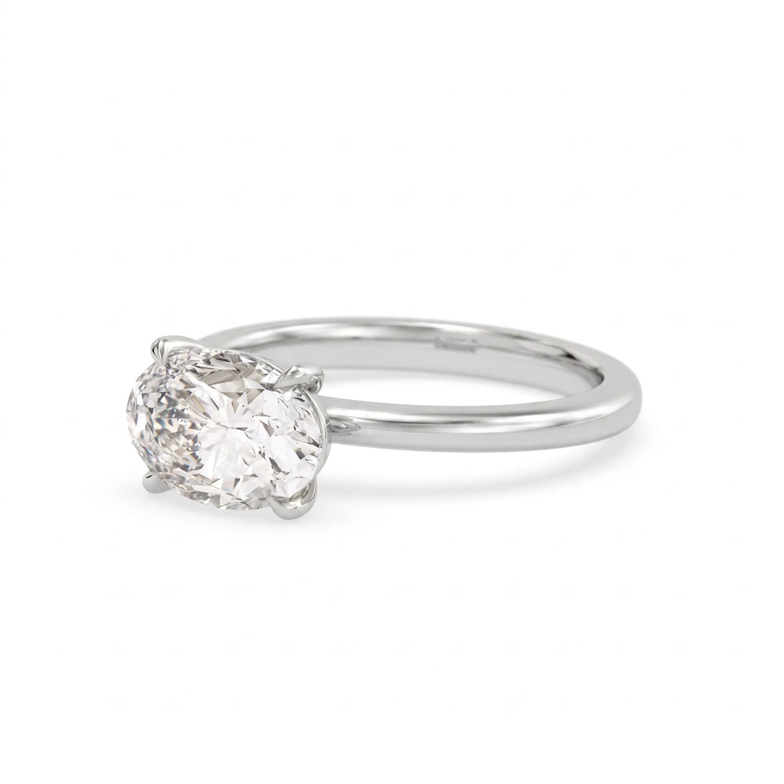OctaPearl 1.5 ct Oval Solitaire Lab Grown Diamond Engagement Ring
