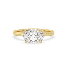 OctaPearl 1.5 ct Oval Solitaire Lab Grown Diamond Engagement Ring