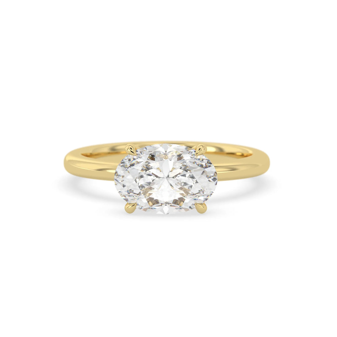 OctaPearl 1.5 ct Oval Solitaire Lab Grown Diamond Engagement Ring