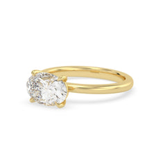 OctaPearl 1.5 ct Oval Solitaire Lab Grown Diamond Engagement Ring - alternate view