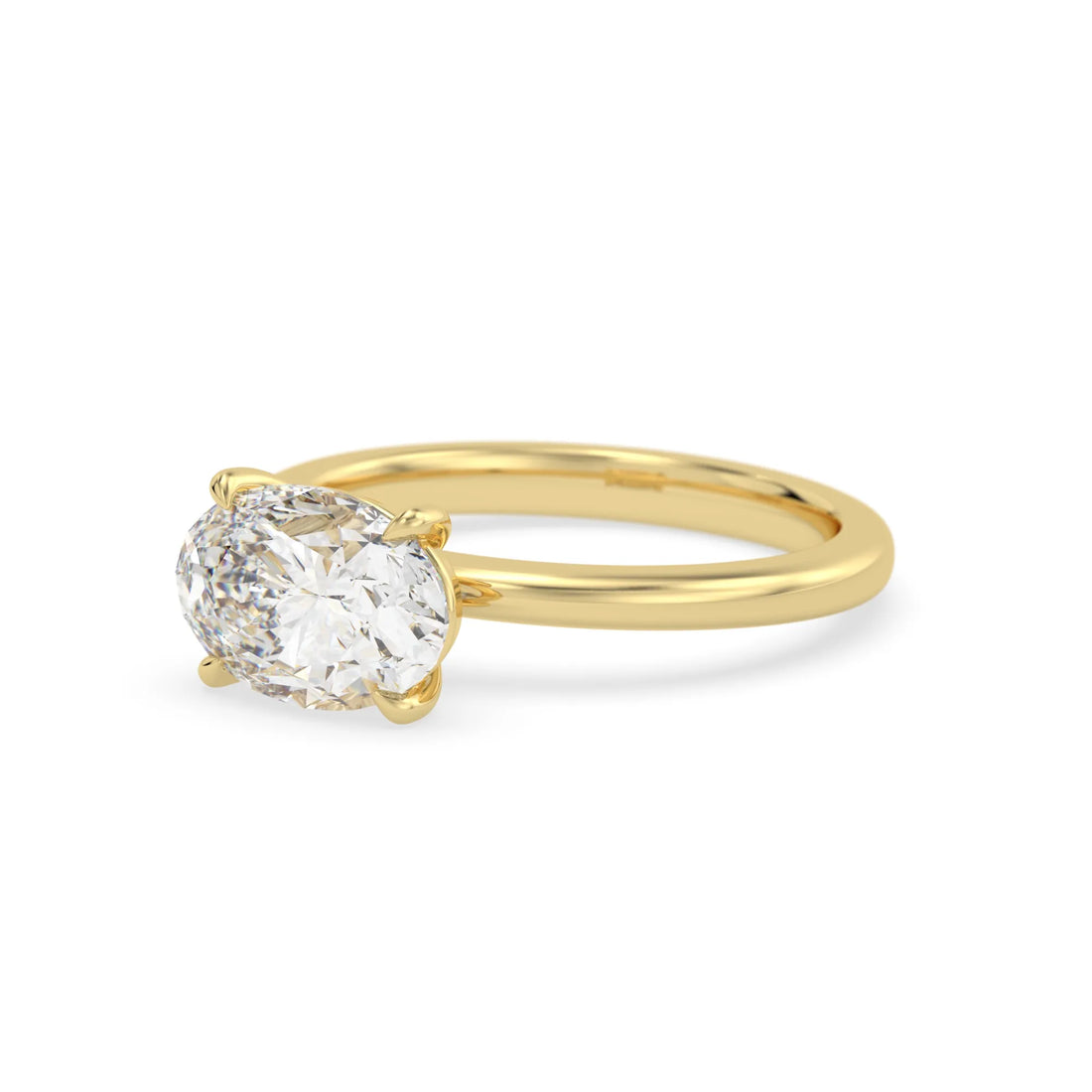 OctaPearl 1.5 ct Oval Solitaire Lab Grown Diamond Engagement Ring