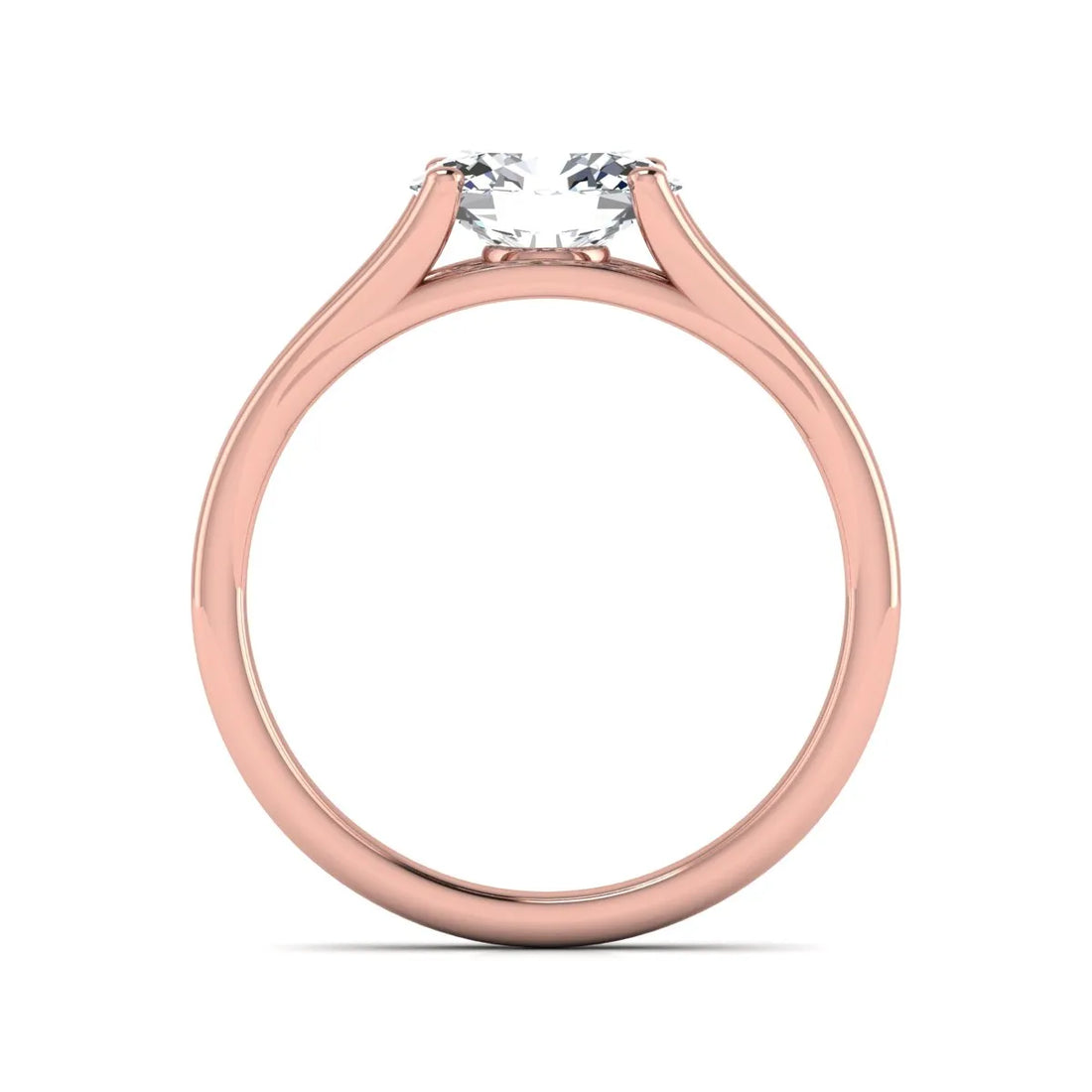 OctaPearl 2 ct Oval Split Shank Lab Grown Diamond Engagement Ring