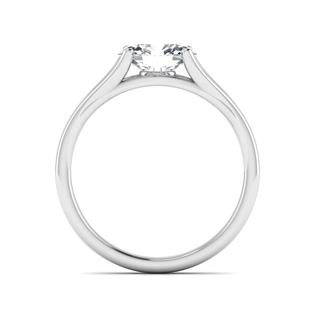 OctaPearl 2 ct Oval Split Shank Lab Grown Diamond Engagement Ring
