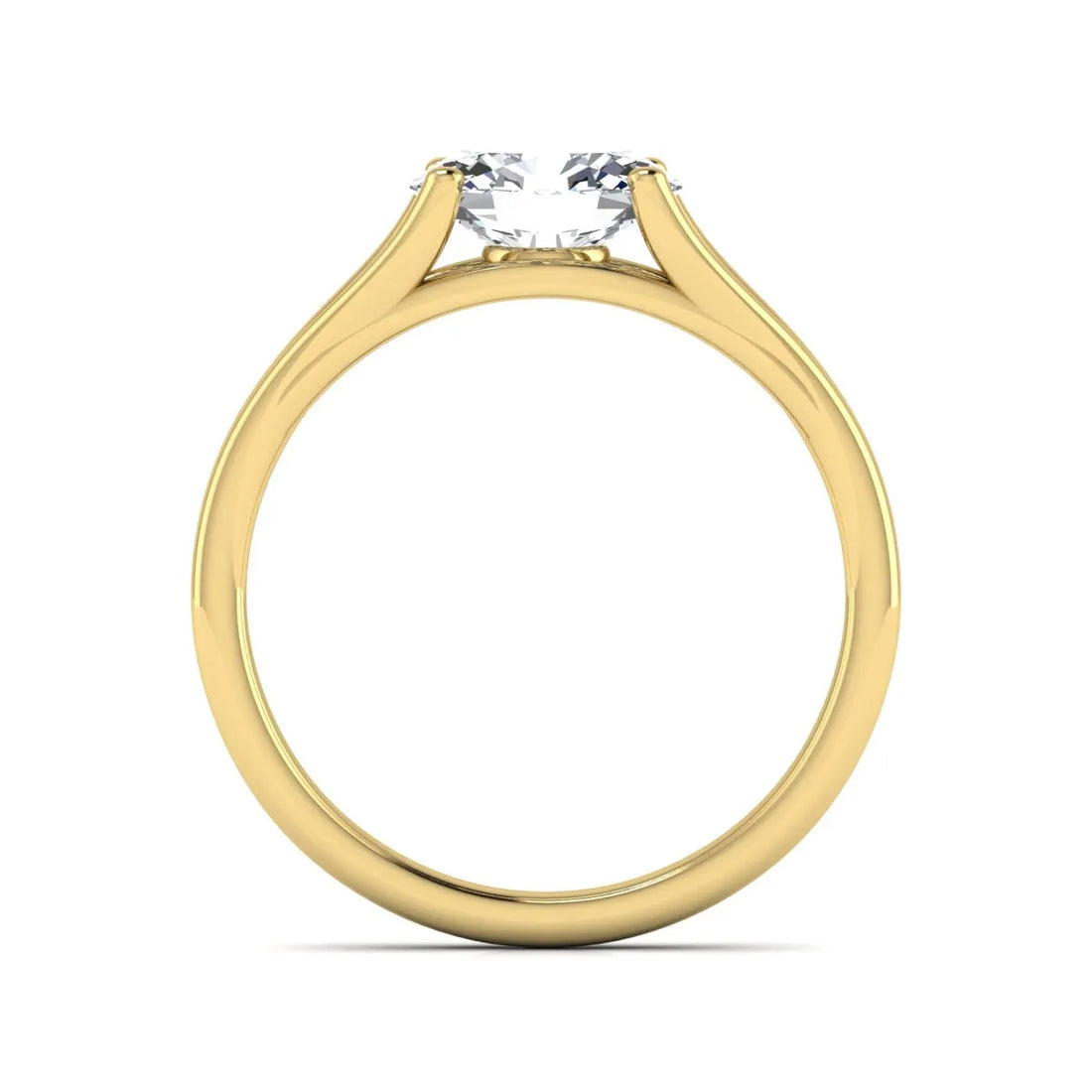 OctaPearl 2 ct Oval Split Shank Lab Grown Diamond Engagement Ring