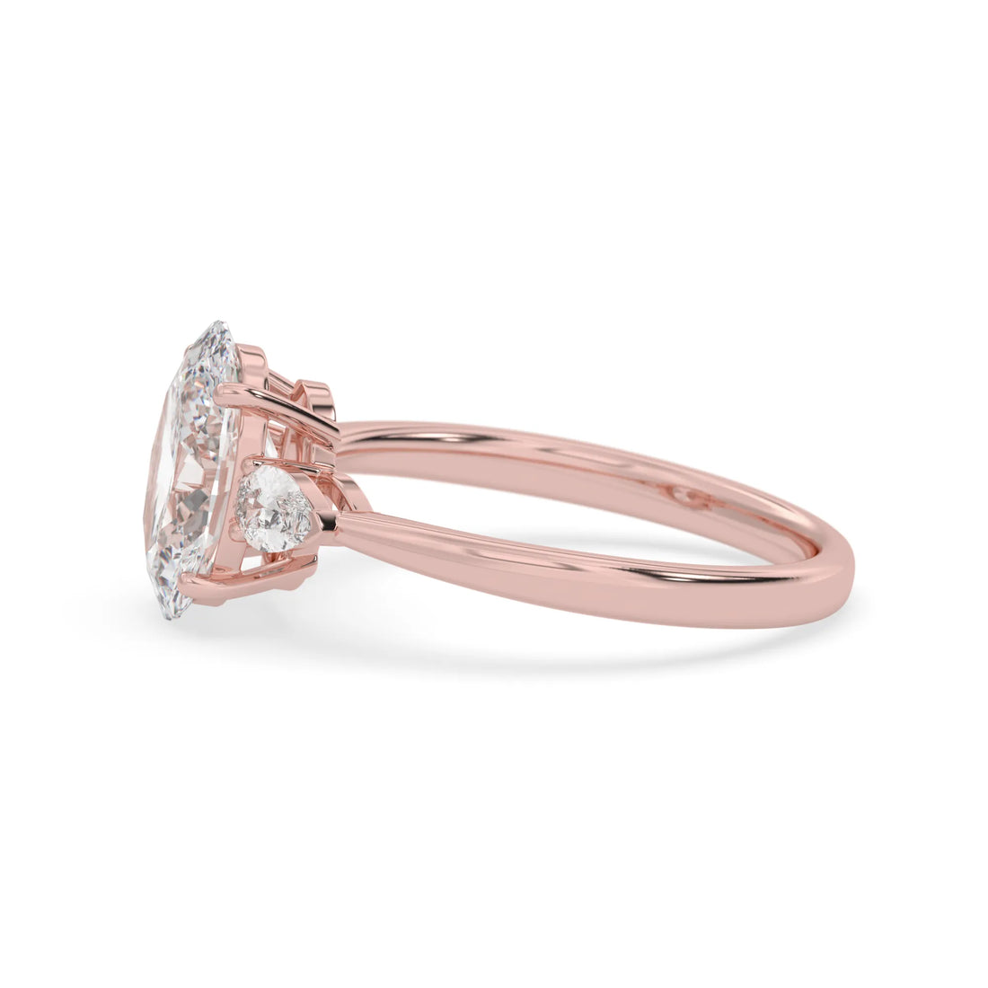 OctaPearl 2 ct Oval Three Stone Lab Grown Diamond Engagement Ring