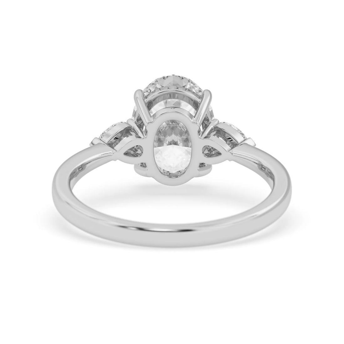 OctaPearl 2 ct Oval Three Stone Lab Grown Diamond Engagement Ring