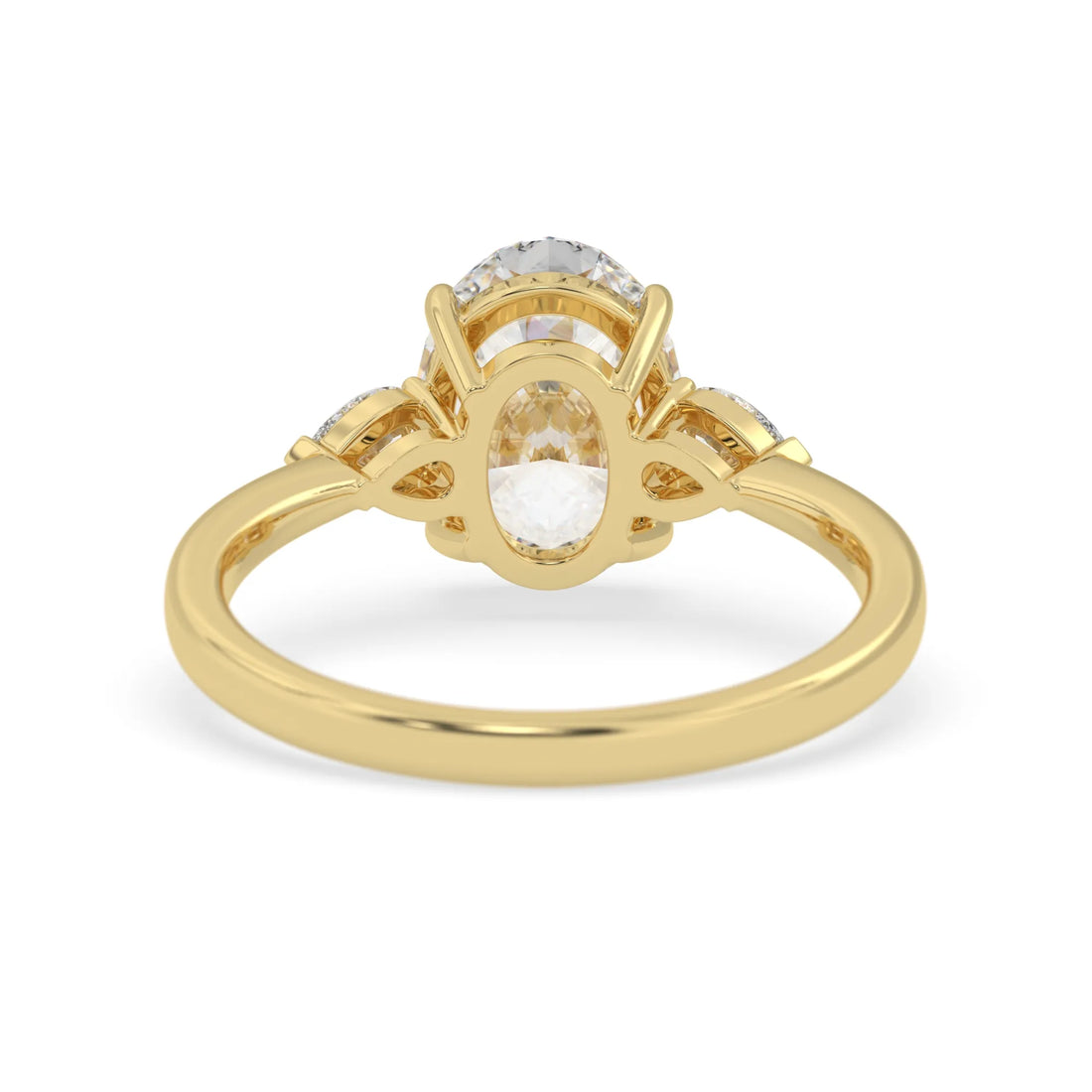 OctaPearl 2 ct Oval Three Stone Lab Grown Diamond Engagement Ring
