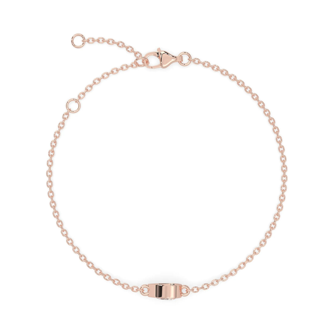 OctaPearl Pear Bezel Set Lab Grown Diamond Solitaire Bracelet