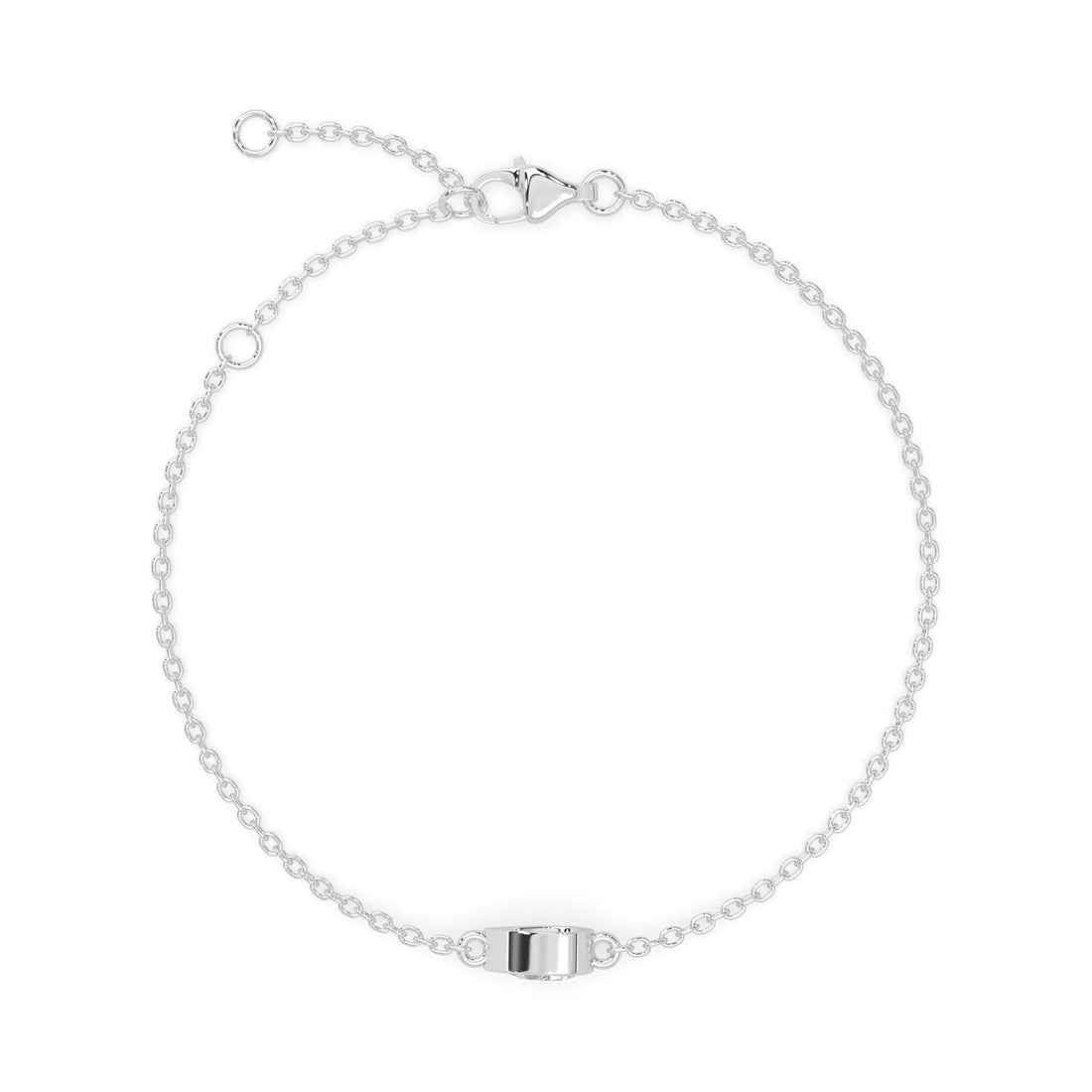 OctaPearl Pear Bezel Set Lab Grown Diamond Solitaire Bracelet