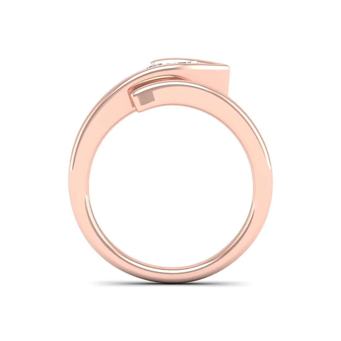 OctaPearl 1 ct Pear Bezel Set Lab Grown Diamond Bypass Engagement Ring