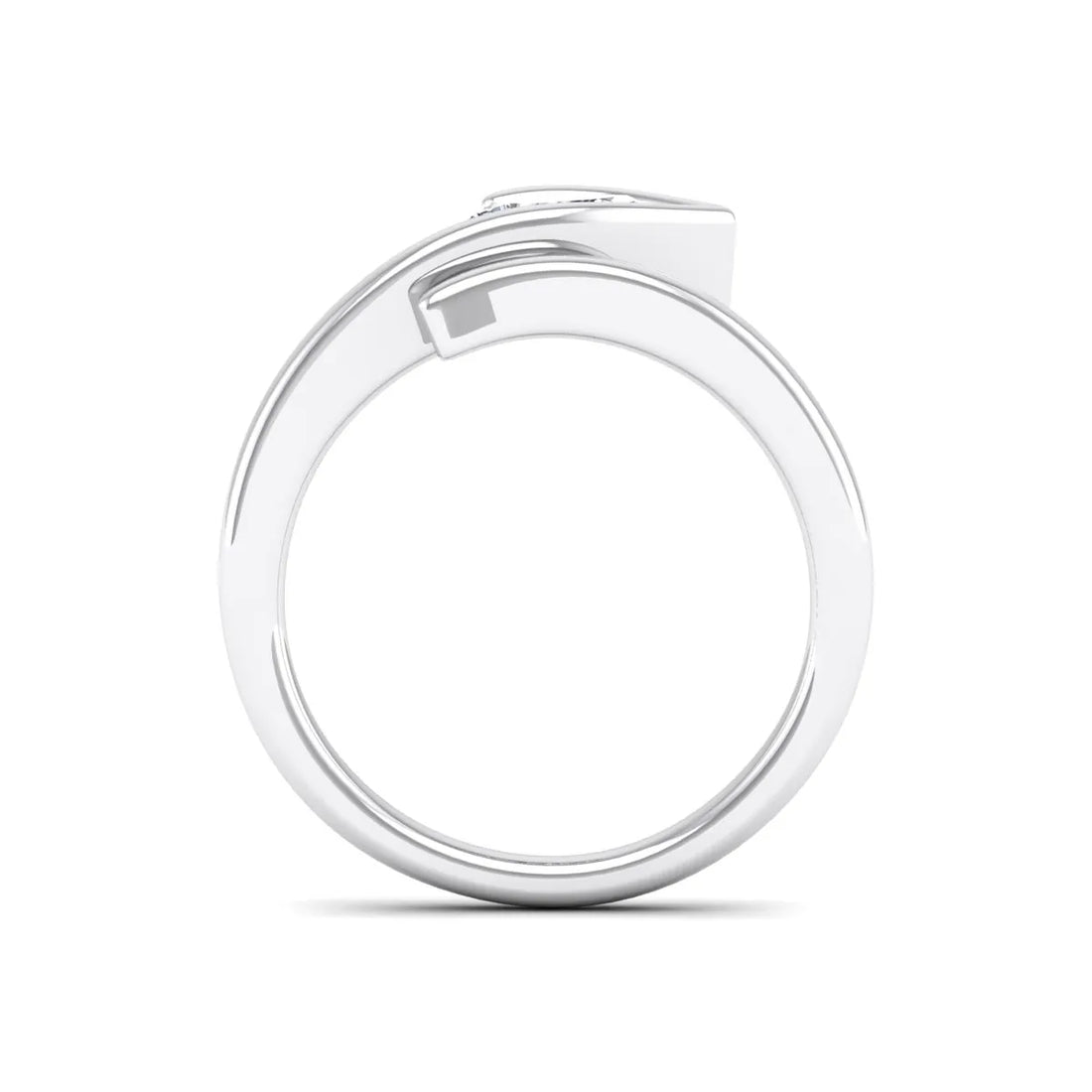 OctaPearl 1 ct Pear Bezel Set Lab Grown Diamond Bypass Engagement Ring